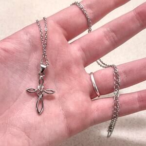Stainless Celtic Style Cross Necklace Christian Jesus Christmas Birthday Gift